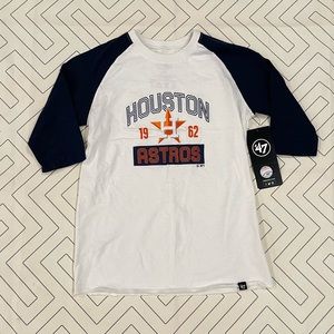 NWT '47 Brand Houston Astros Raglan Tee
